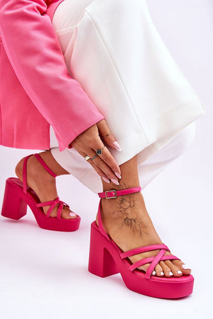  Sandály na podpatku  model 180544 Step in style 