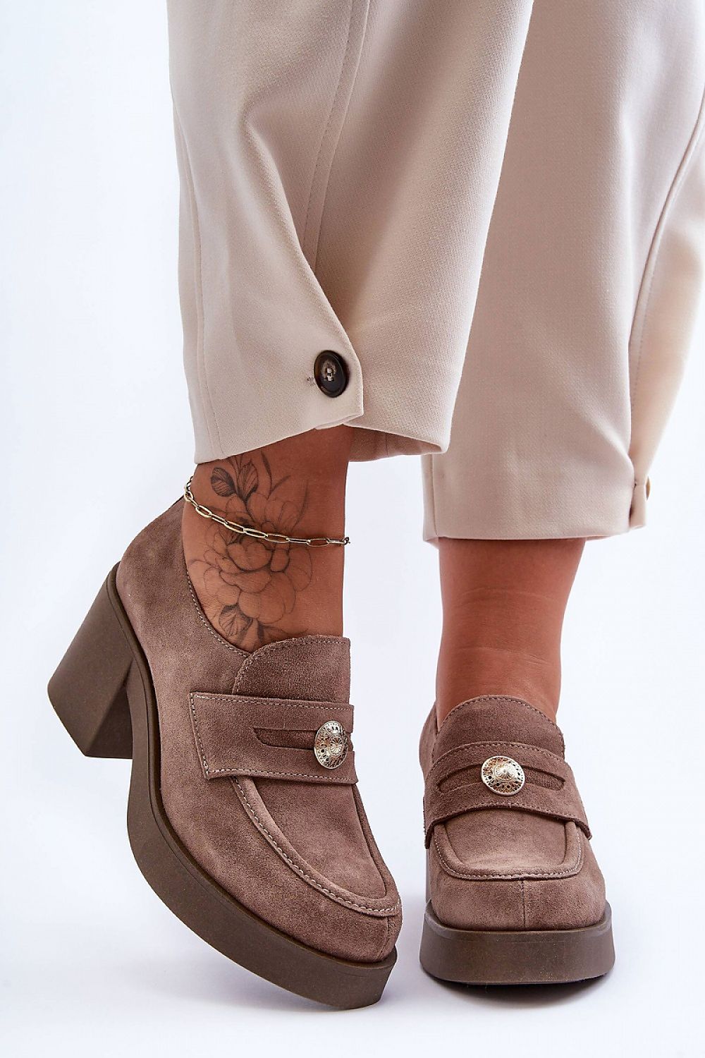  Polobotky na podpatku  model 183948 Step in style 