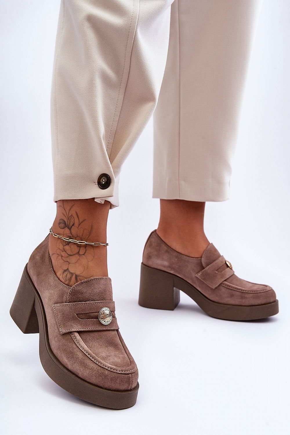  Polobotky na podpatku  model 183948 Step in style 