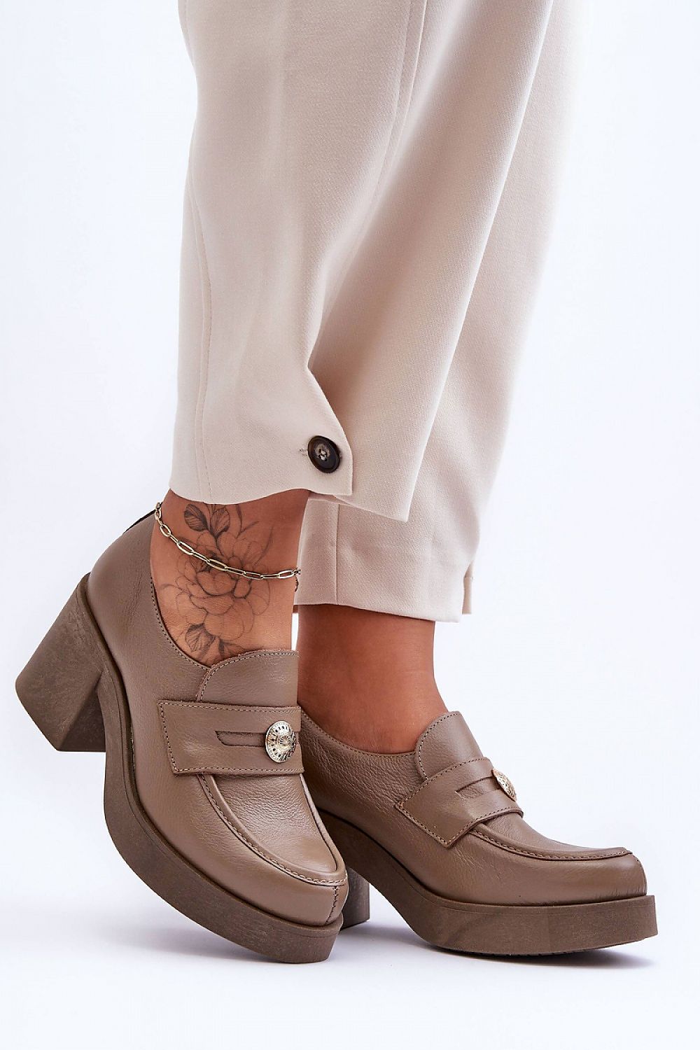  Polobotky na podpatku  model 183950 Step in style 
