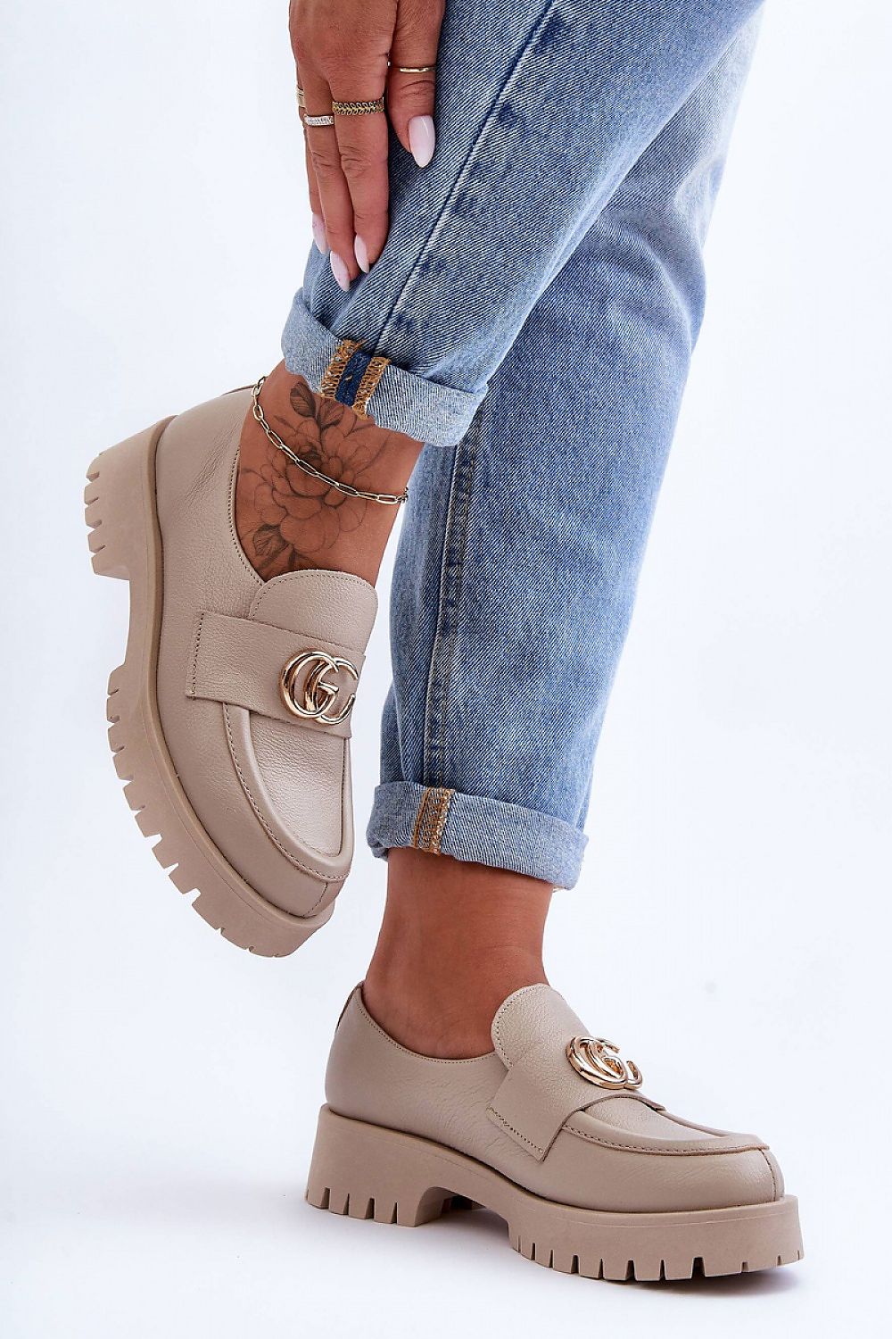  Polobotky na podpatku  model 186414 Step in style 