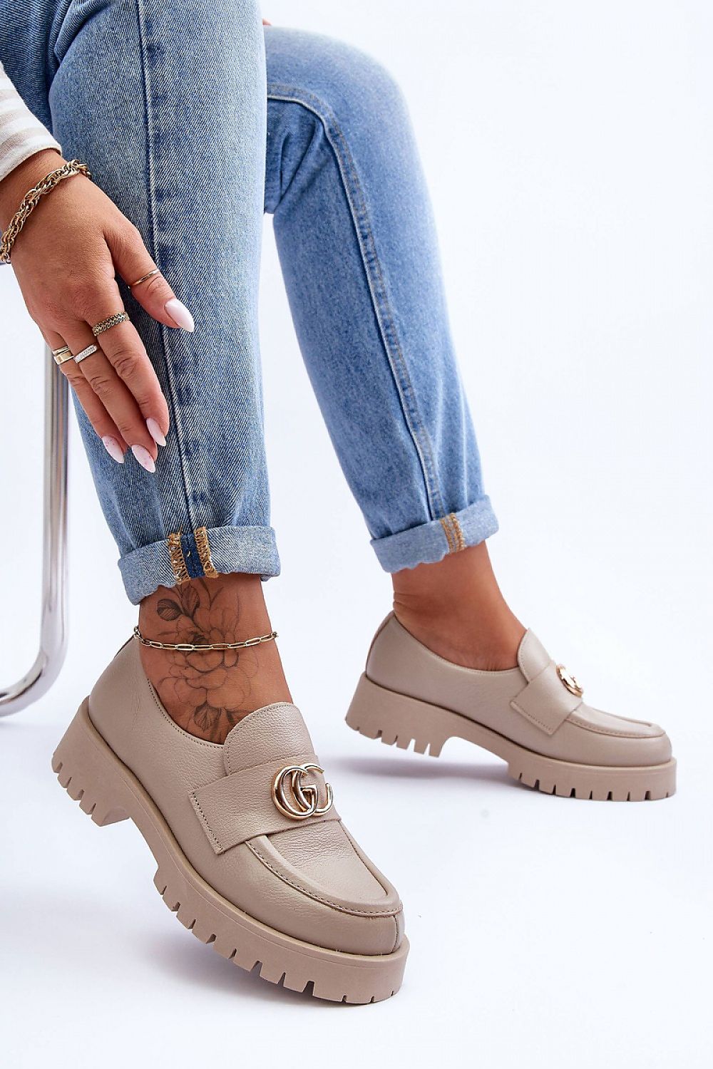  Polobotky na podpatku  model 186414 Step in style 